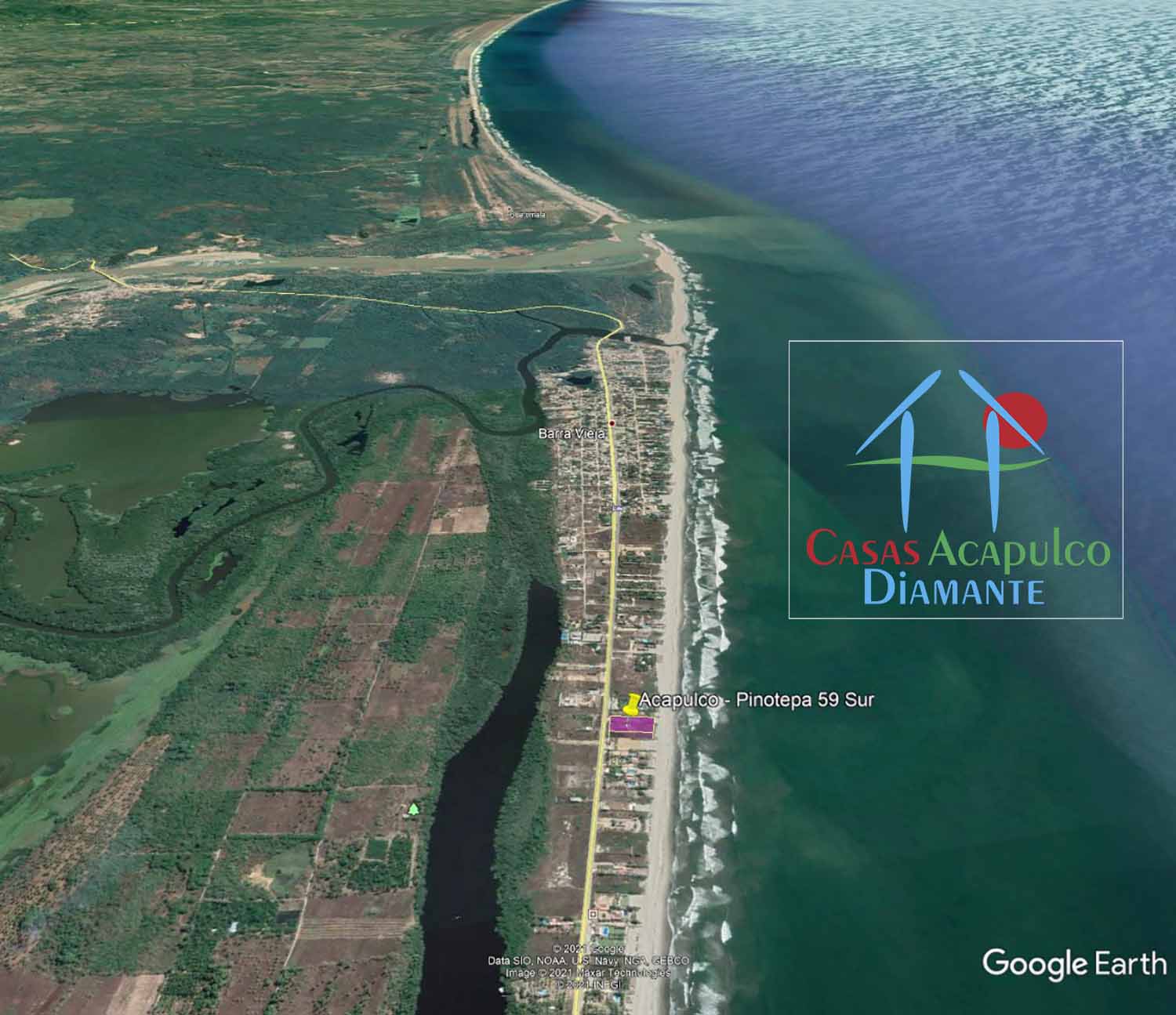 Terreno Barra Vieja Pinotepa 59 Sur - Ubicación satelital y entorno 7